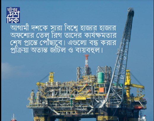 আগামী দশকে সারা বিশ্বে হাজার হাজার অফশোর তেল রিগ তাদের কার্যক্ষমতার শেষ প্রান্তে পৌছাবে। এগুলো বন্ধ করার প্রক্রিয়া অত্যন্ত জটিল ও ব্যয়বহুল ।
